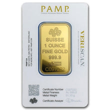 Load image into Gallery viewer, 24kt Gold Pamp Suisse Lady Fortuna Veriscan (In Assay)
