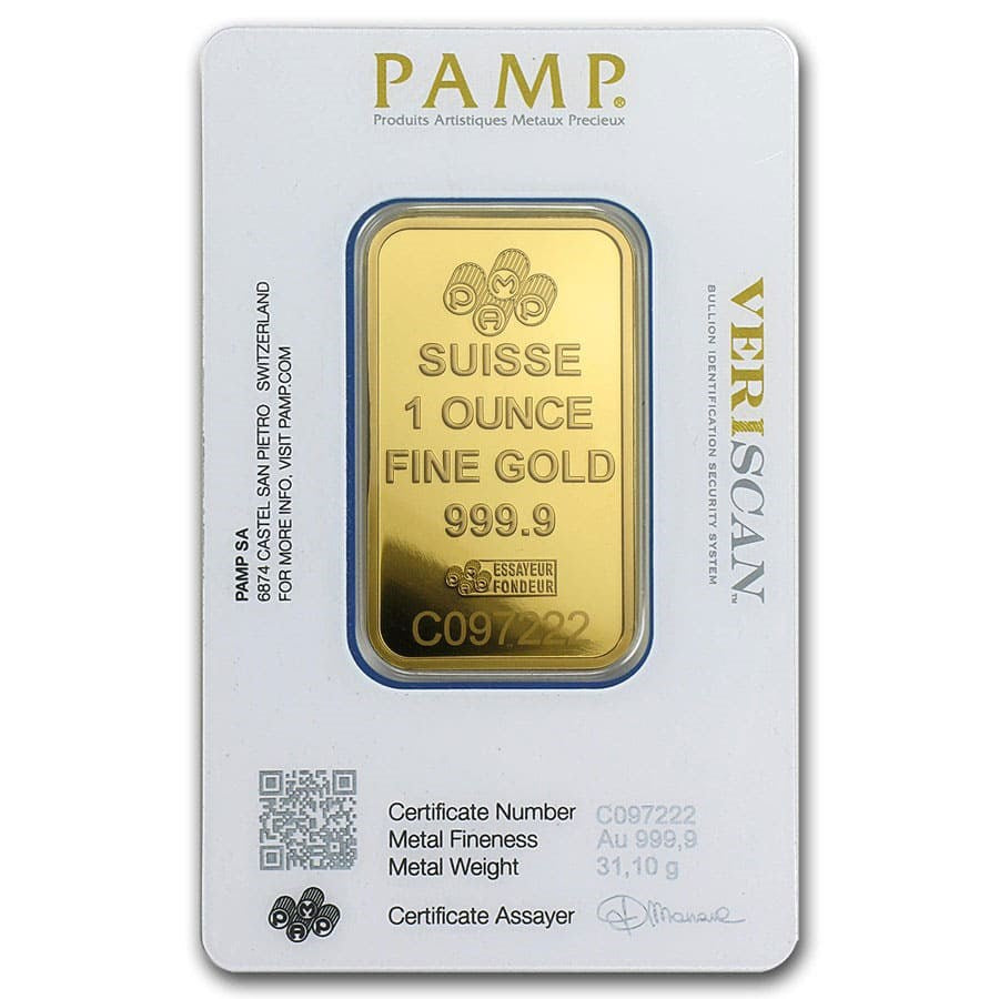 24kt Gold Pamp Suisse Lady Fortuna Veriscan (In Assay)