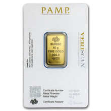 Load image into Gallery viewer, 24kt Gold Pamp Suisse Lady Fortuna Veriscan (In Assay)
