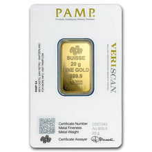 Load image into Gallery viewer, 24kt Gold Pamp Suisse Lady Fortuna Veriscan (In Assay)
