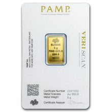 Load image into Gallery viewer, 24kt Gold Pamp Suisse Lady Fortuna Veriscan (In Assay)
